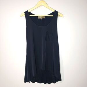 🦋3/$25 Space Style Concept Medium Black Sleeveless Mesh Layered Top